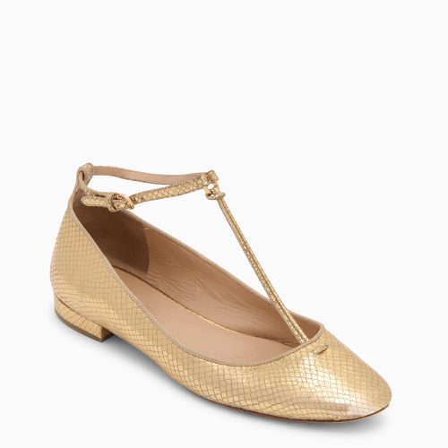 UJ43060A LOUISE MARYJANE BALLET FLAT GOLD PYTHON b r