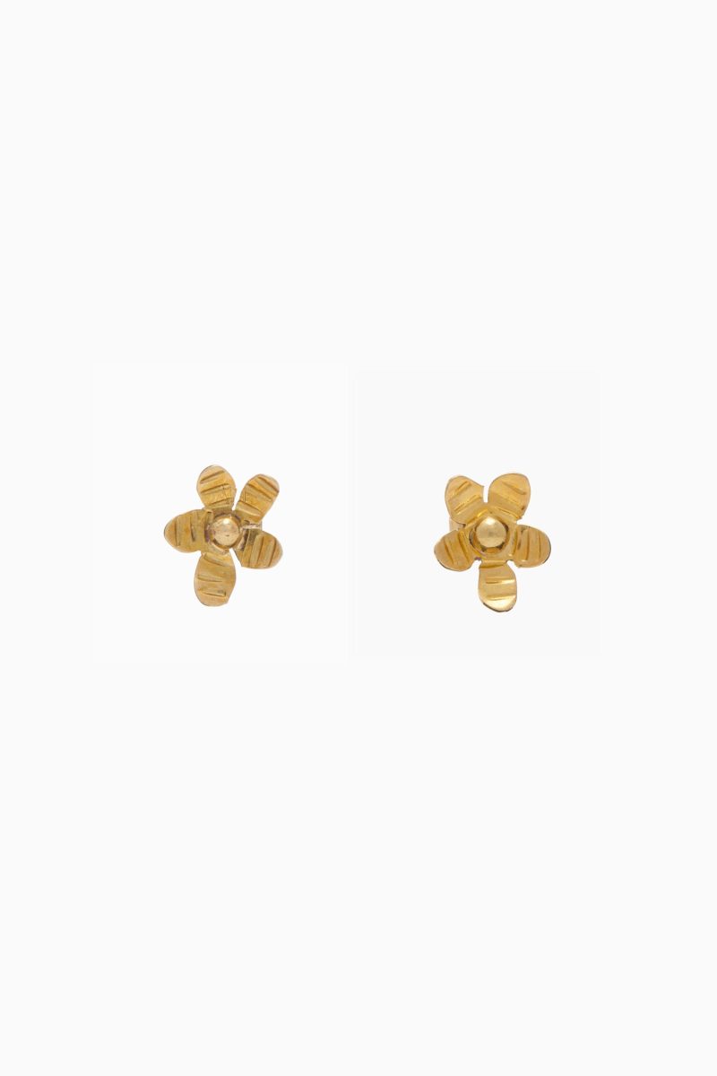 UJ991476 MINIFLOWERDROPSTUDEARRING BRASS a r web