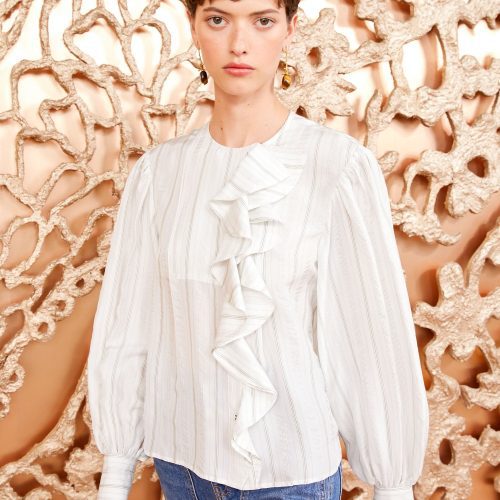 ULLA JOHNSON AdelaideBlouse CHALK 03