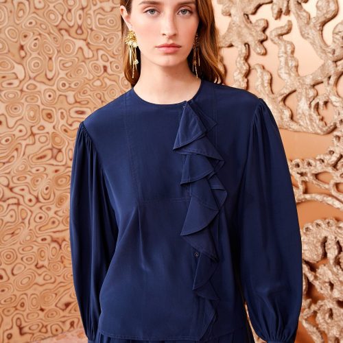 ULLA JOHNSON AdelaideBlouse MIDNIGHT 073