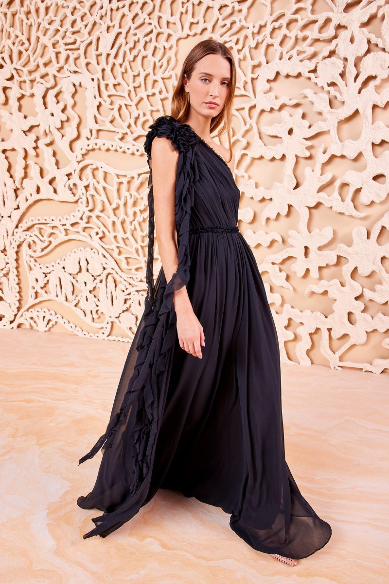 ULLA JOHNSON Adona Gown NOIR 01 MAIN