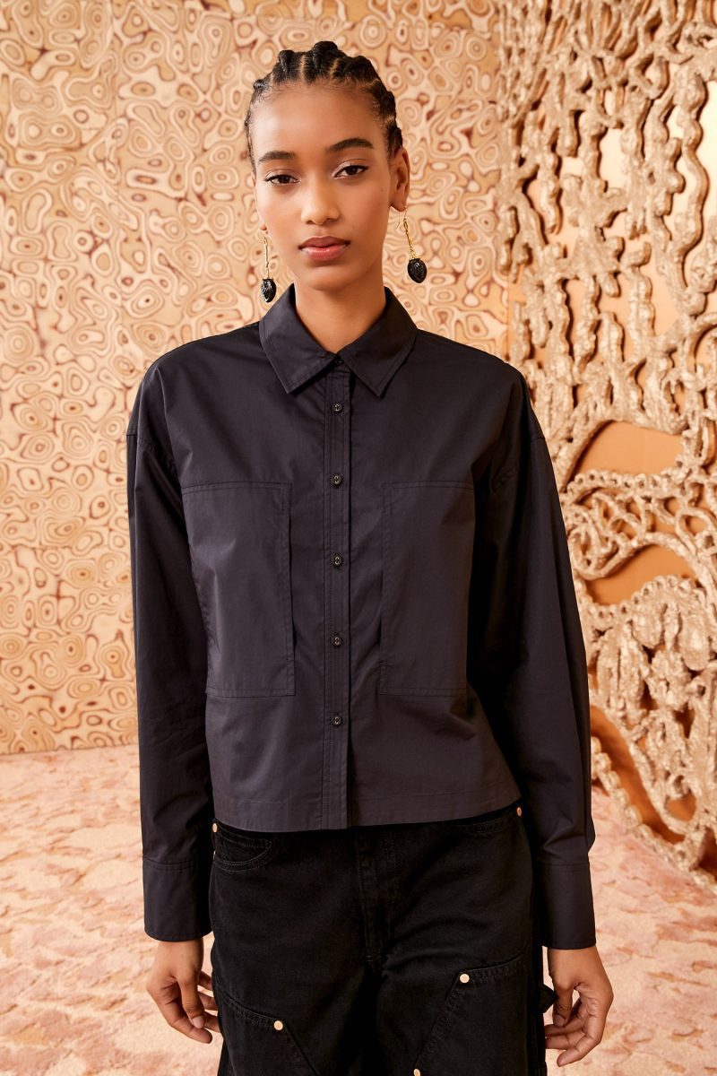 ULLA JOHNSON Aria Blouse NOIR 03