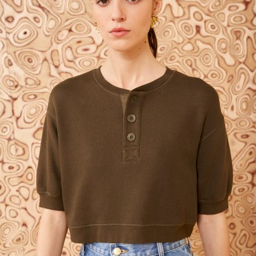 ULLA JOHNSON Blake Top MILITAIRE 04