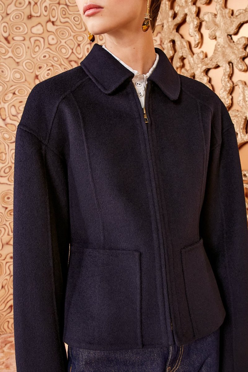 ULLA JOHNSON Carina Jacket MIDNIGHT 03