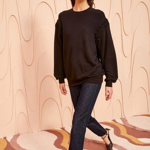 ULLA JOHNSON Cori Pullover NOIR 03 UPDATE