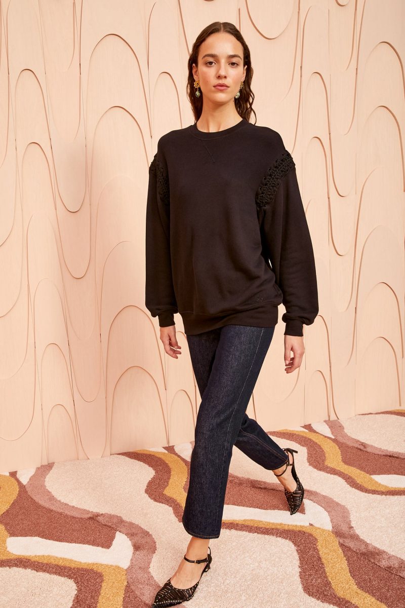 ULLA JOHNSON Cori Pullover NOIR 03 UPDATE