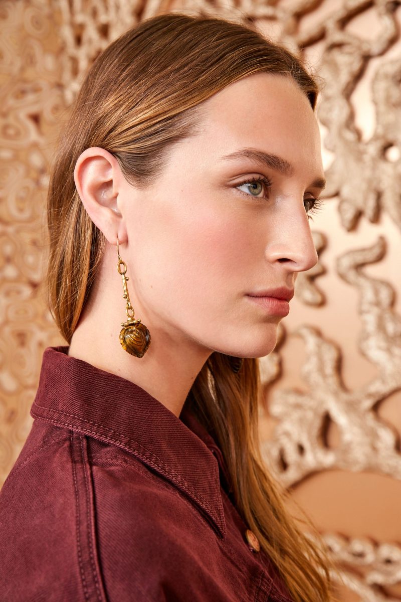 ULLA JOHNSON GALIA EAR RING TIGERS EYE 010 e785a853 38c5 416f 911e 0a7e948c73f7