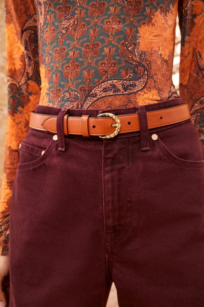 ULLA JOHNSON GIA TWISTED BUCKLE BELT SIERRA 010