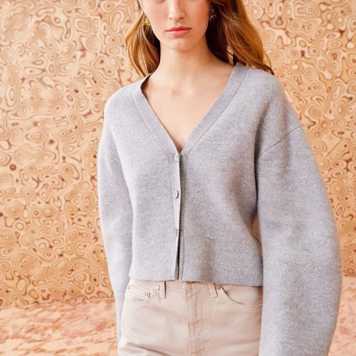 ULLA JOHNSON Hadley Cardigan HEATHER GREY 03