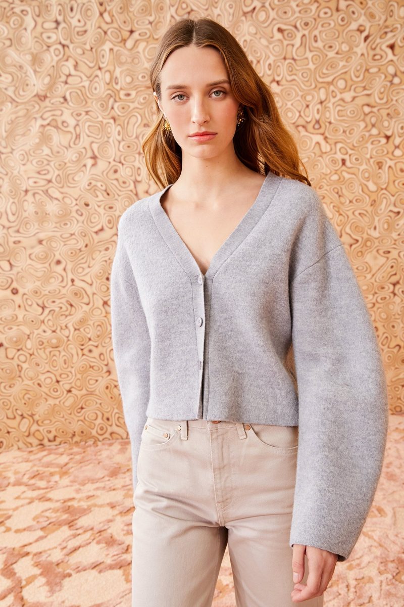 ULLA JOHNSON Hadley Cardigan HEATHER GREY 03