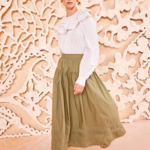 ULLA JOHNSON Harlow Skirt LICHEN 03