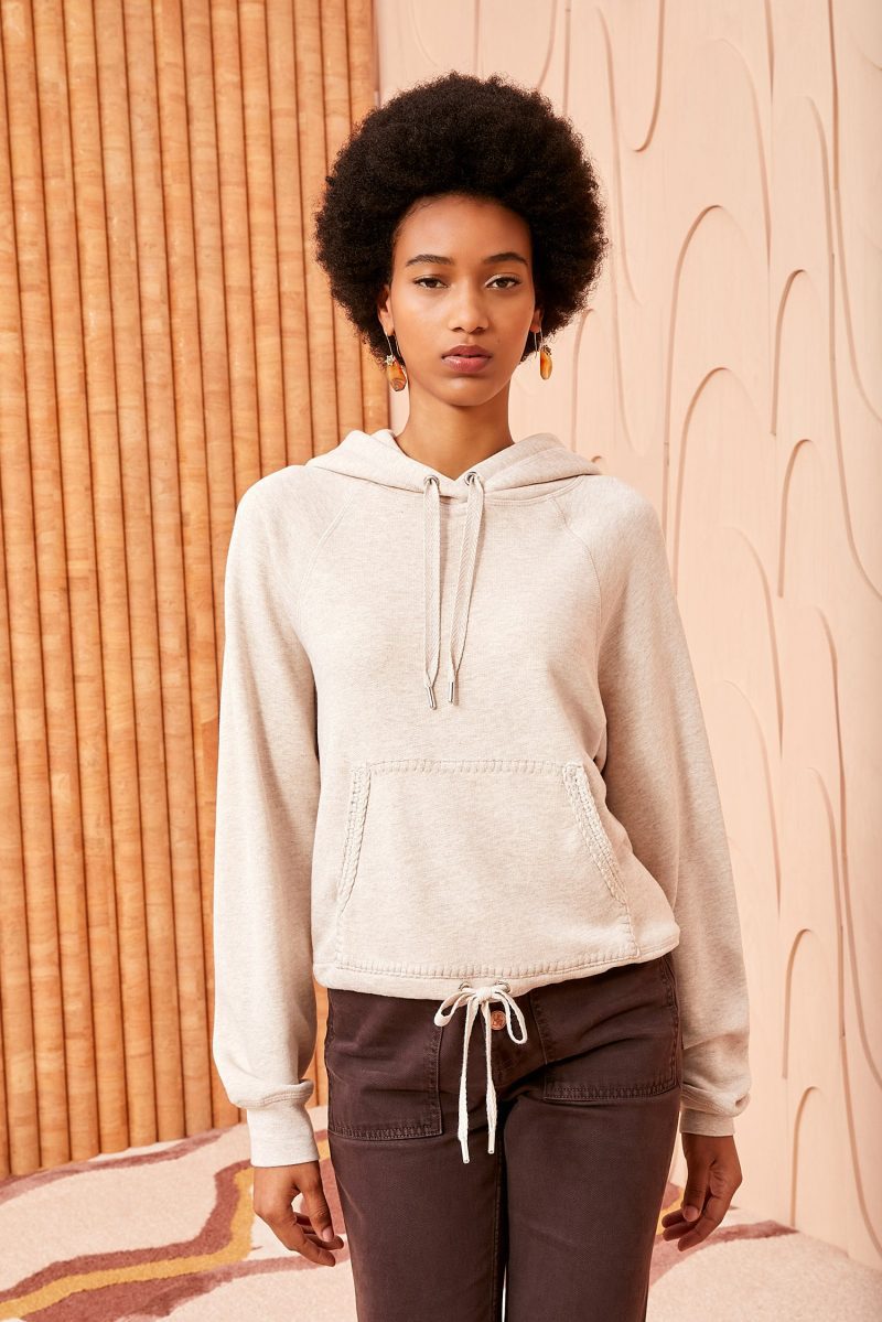 ULLA JOHNSON Iggy Hoodie OATMEAL MELANGE 03