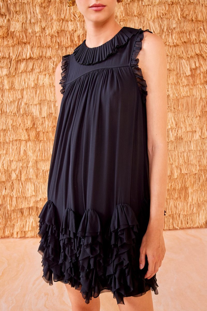 ULLA JOHNSON Miri Dress NOIR 02 ALT