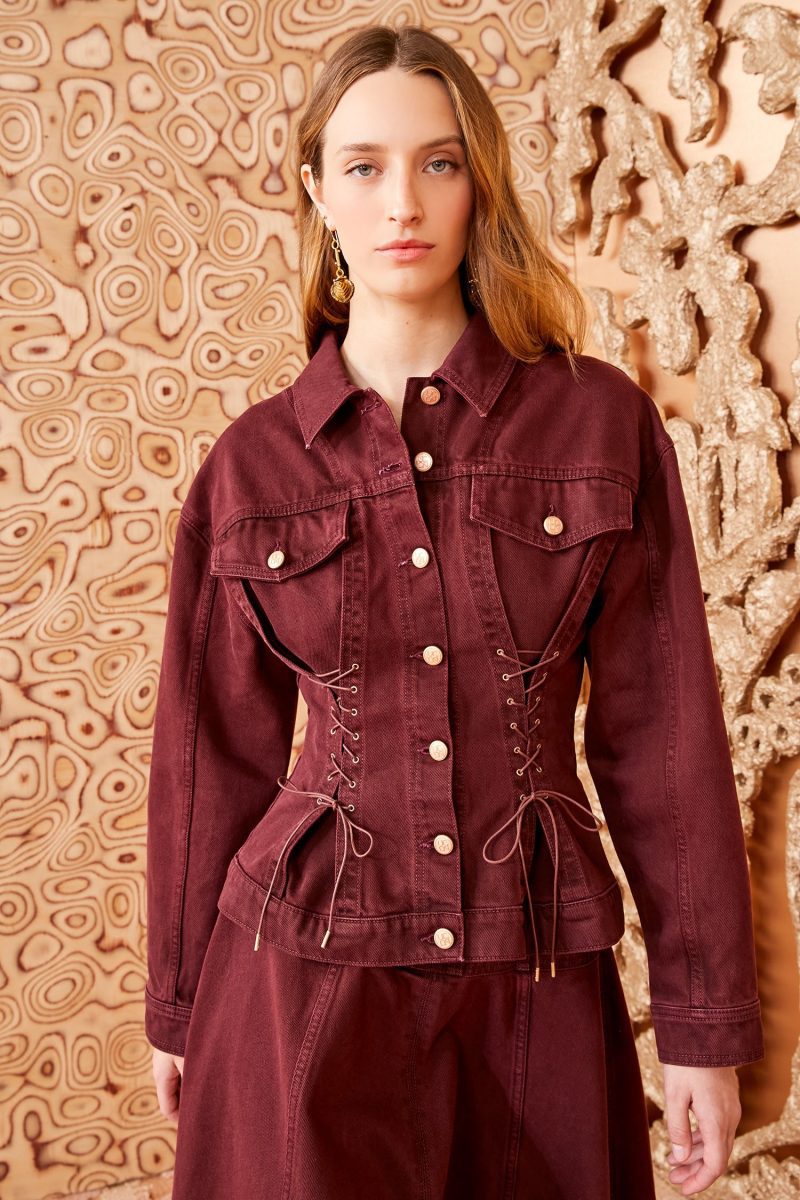 ULLA JOHNSON Naomi Jacket CLARET 03