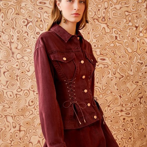 ULLA JOHNSON Naomi Jacket CLARET 05