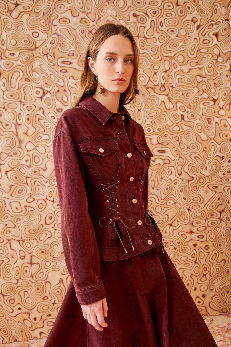 ULLA JOHNSON Naomi Jacket CLARET 05