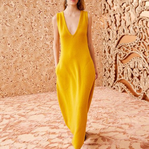 ULLA JOHNSON Nevina Dress TURMERIC 03