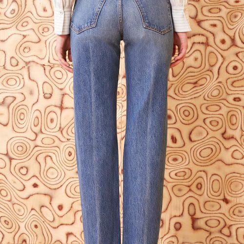 ULLA JOHNSON The French Knot Daphne Jean DANUBE MEDIUM INDIGO WASH 03